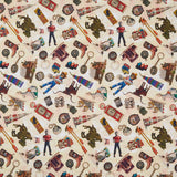 Historic Highway - Icons from Route 66 Tan Yardage