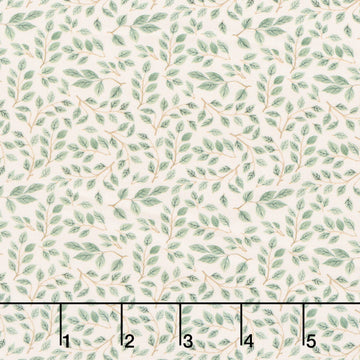 Nature's Symphony - Leaves Cream Yardage