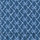 Bows and Blooms - Bows Navy Yardage