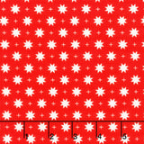 The Bright Side - Eight Point Star and Check Red Yardage