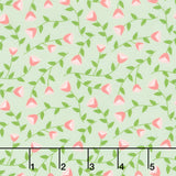 The Bright Side - Viney Flowers Light Green Yardage