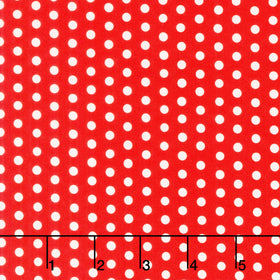 The Bright Side - Polka Dot Red Yardage