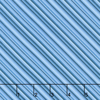 Front Porch Charm - Bias Stripe Blue Yardage