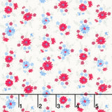 Front Porch Charm - Flowers White Yardage