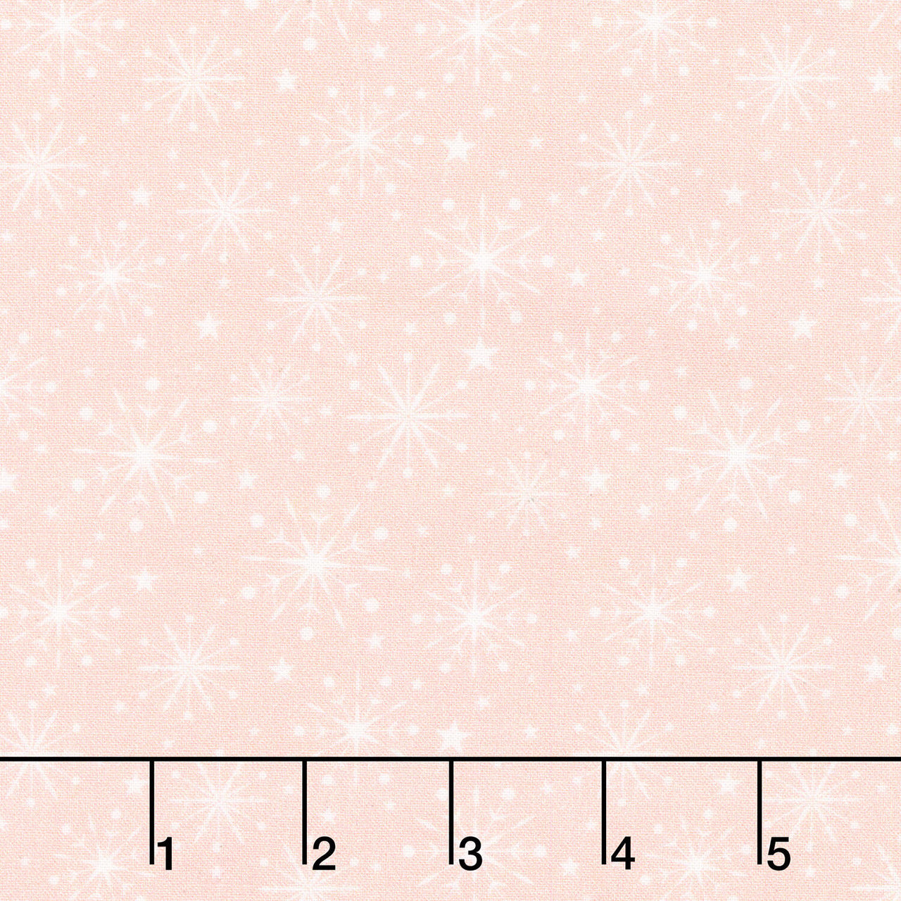 Christmas Magic - Snowflakes and Stars Pink Yardage