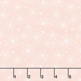 Christmas Magic - Snowflakes and Stars Pink Yardage
