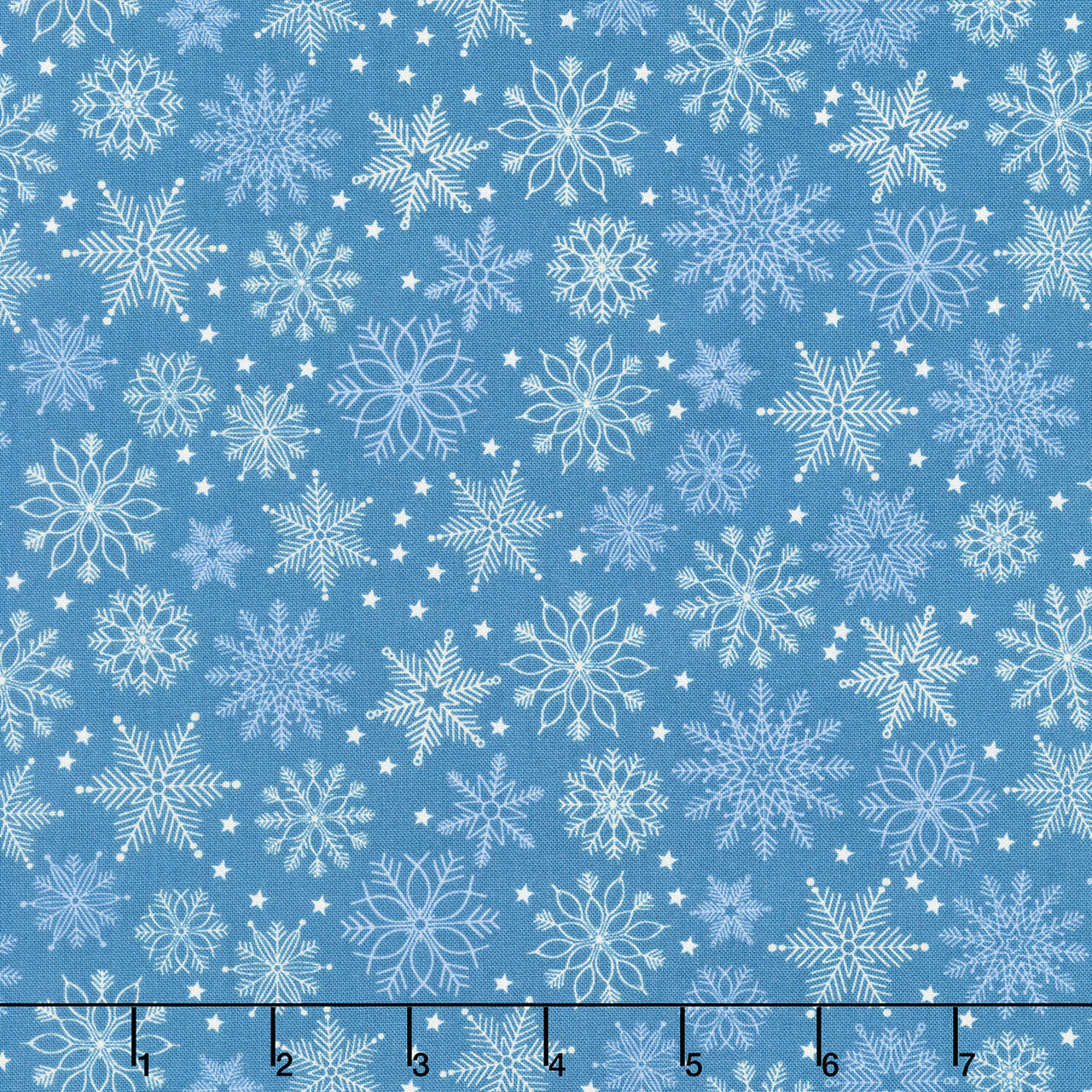 Holly Jolly Calico - Snowflakes Navy Yardage