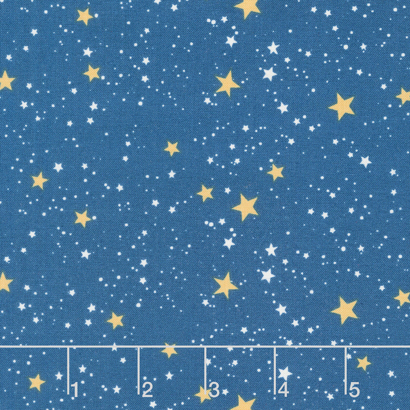 Holly Jolly Calico - Stars Navy Yardage