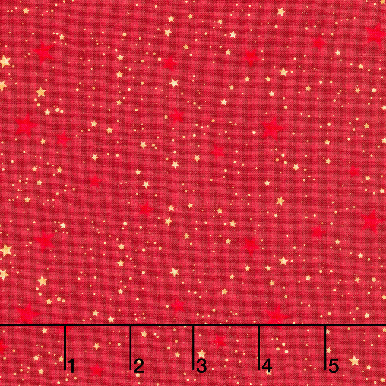 Holly Jolly Calico - Stars Crimson Yardage