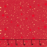 Holly Jolly Calico - Stars Crimson Yardage