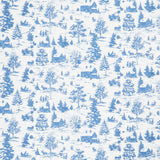 Holly Jolly Calico - Winter Scene Ecru Navy Yardage