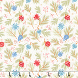 Holly Jolly Calico - Pine Bough Ornaments Ecru Yardage