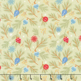 Holly Jolly Calico - Pine Bough Ornaments Evergreen Yardage