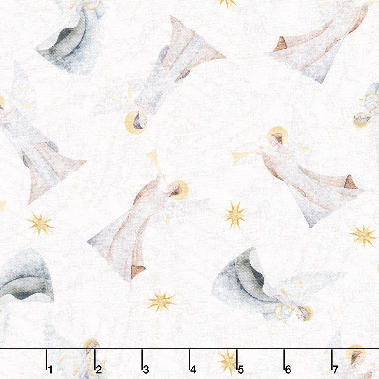 Silent Night - Angels Silver Yardage