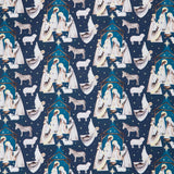 Silent Night - Nativity Scene Navy Yardage