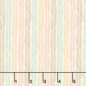 Maple and Marigolds - Feather Stripe Ivory Yardage