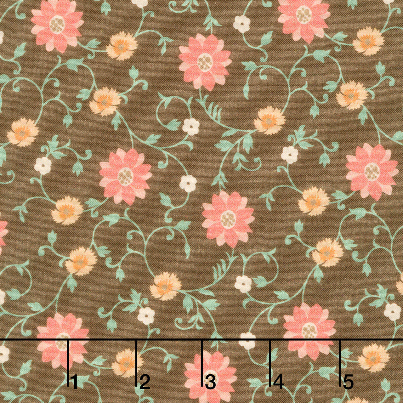 Maple and Marigolds - Scrolly Flower Cooa Yardage
