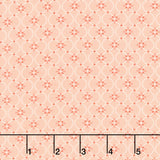 Maple and Marigolds - Circles with Flower Geo Light Red Yardage
