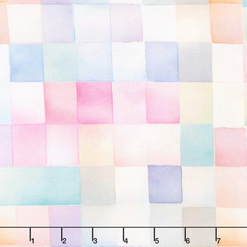 Mosaic 108" - Check Texture Pastel Digitally Printed 108" Wide Backing
