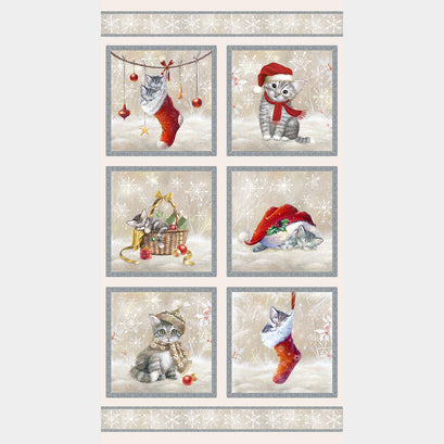 A Purr-fect Holiday Season - Christmas Cats Sand Block Panel