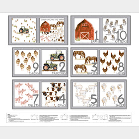 Little Seedlings Farm - Counting on the Farm Book Multi Panel
