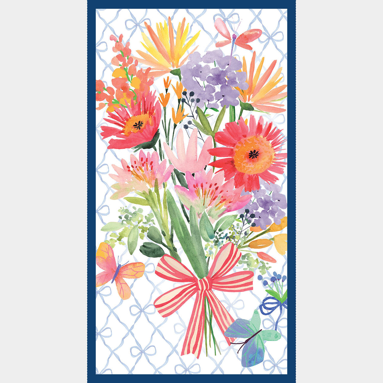 Bows and Blooms - Floral Bouquet Multi Panel