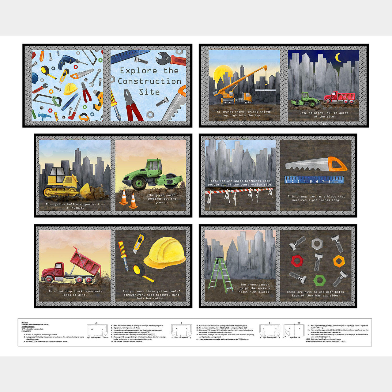 Let's Get Building - Construction Book Multi Panel