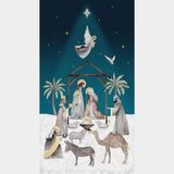 Silent Night - Nativity Navy Panel