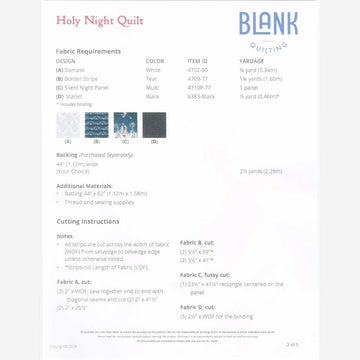 Silent Night Quilt Kit