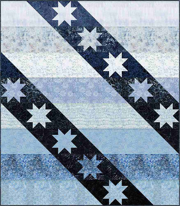 Blue Constellations - Tonga Blue Moon Free Quilt Pattern