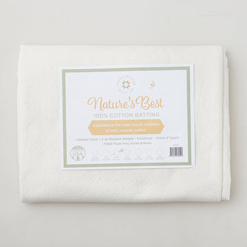 Missouri Star Nature's Best 100% Cotton Throw Batting - Natural