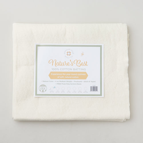 Missouri Star Nature's Best 100% Cotton Table Runner Batting - Natural