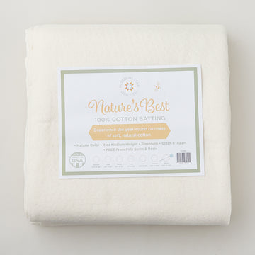 Missouri Star Nature's Best 100% Cotton King Batting - Natural