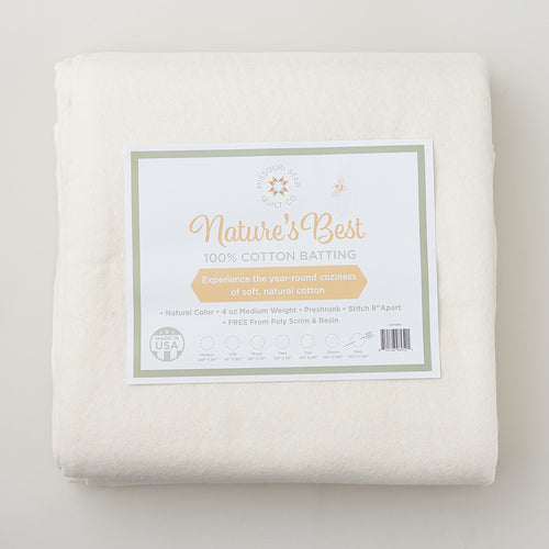 Missouri Star Nature's Best 100% Cotton King Batting - Natural