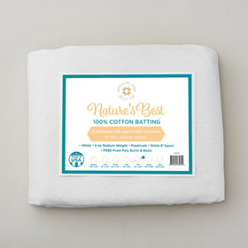 Missouri Star Nature's Best 100% Cotton Full Batting - White