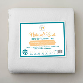 Missouri Star Nature's Best 100% Cotton King Batting - White