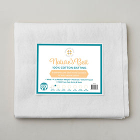 Missouri Star Nature's Best 100% Cotton Runner Batting - White