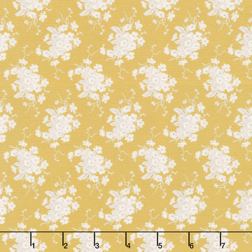 Sunday Brunch - White Flower Sour Yellow Yardage