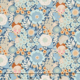 Wallflower - Wallflower Blue Yardage