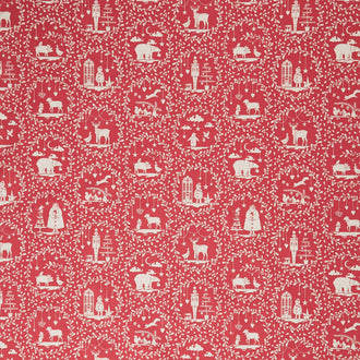 Merry Little Christmas - Paperscenes Burgundy Yardage