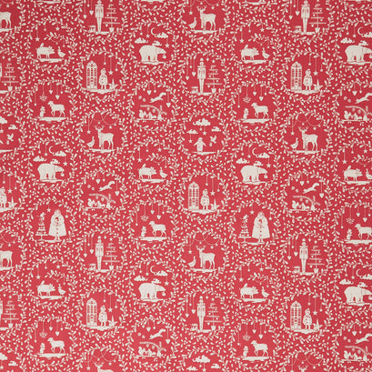 Merry Little Christmas - Paperscenes Burgundy Yardage