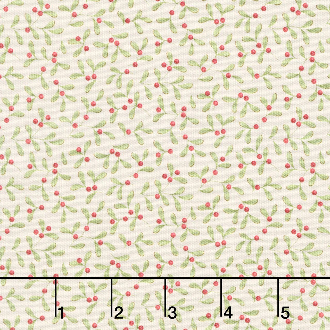 Merry Little Christmas - Mistletoe Cream Yardage