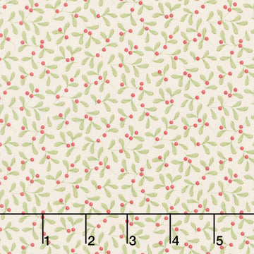 Merry Little Christmas - Mistletoe Cream Yardage