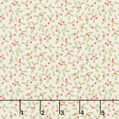 Merry Little Christmas - Mistletoe Cream Yardage