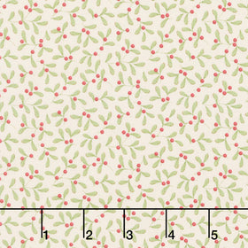 Merry Little Christmas - Mistletoe Cream Yardage