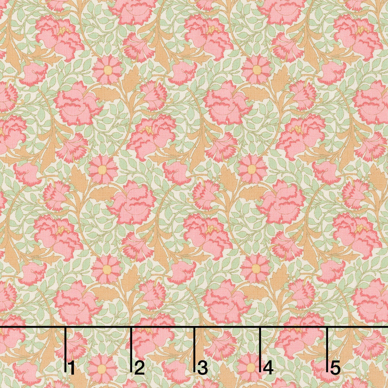 Songbird - Floral Coral Yardage