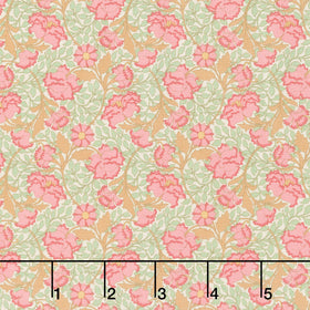 Songbird - Floral Coral Yardage