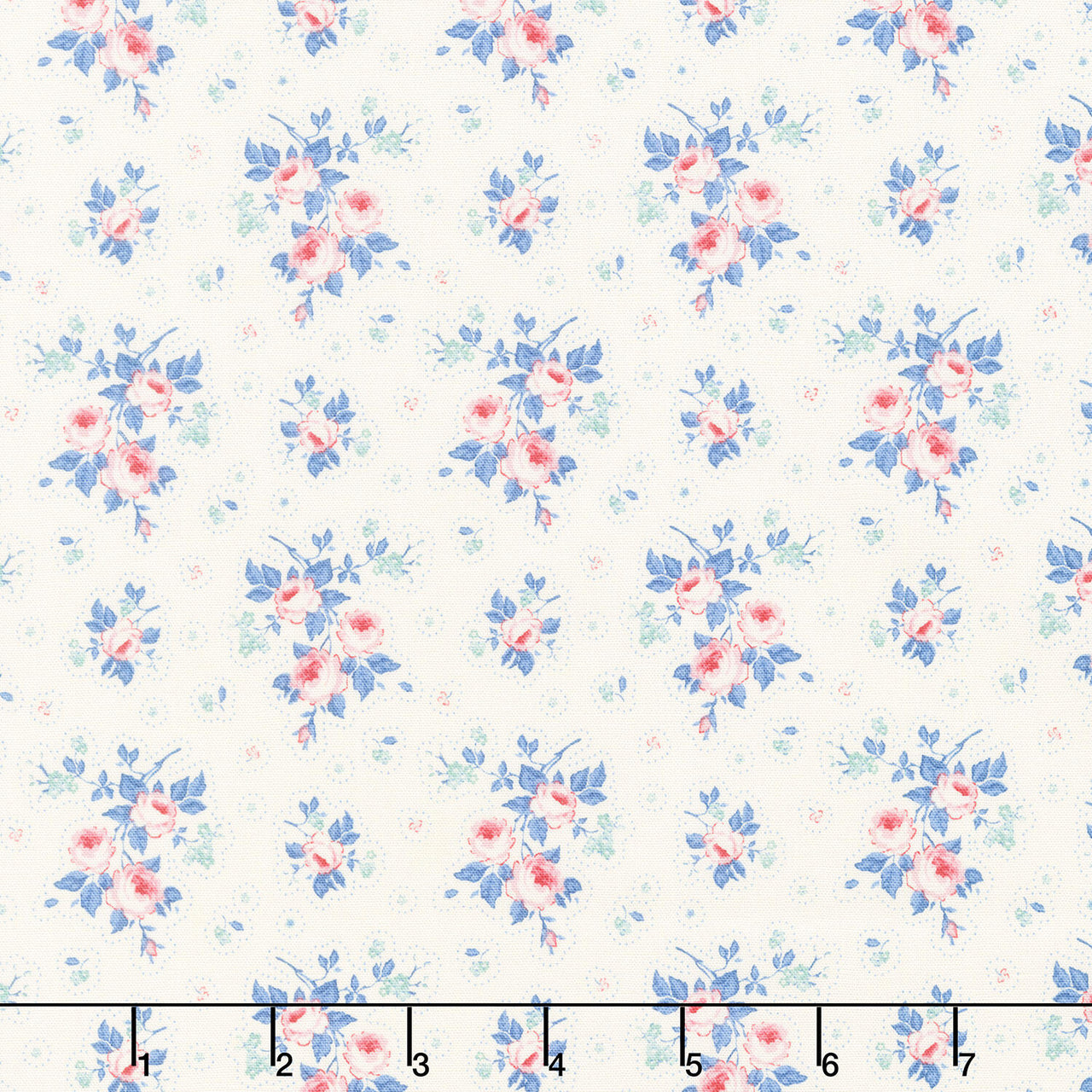 Something Blue (Tilda) - First Kiss Cream Yardage