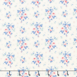 Something Blue - First Kiss Cream Yardage