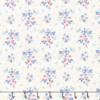 Something Blue - First Kiss Cream Yardage